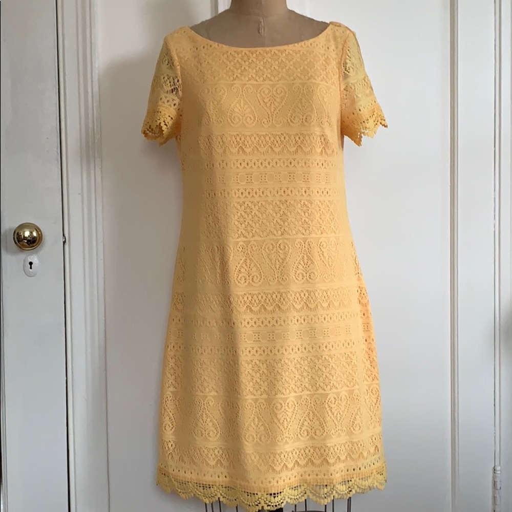 Yellow laced summer dress